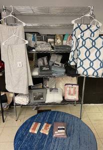 Lot of Various Home Furnishings, Curtain, Rugs, Bedding and More