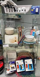 HUGE Lot of Kitchen Items, Dishes, Serving Dishes, Placemats, Reusable Straws, and More