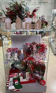 Lot of Christmas Decor, Gifts, Scented Hand Sanitizer and More