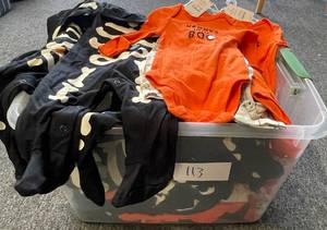 Tote Full of Infant Halloween One-Piece Outfits-over 40 Pieces&nbsp