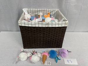 Box Full of Unicorn, Whale and Other Fuzzy Keychains&nbsp