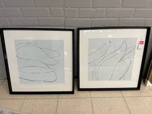 Lot of 2 Abstract Framed Wall Art