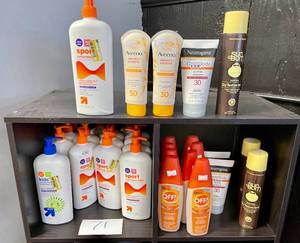 Large Lot of Sunscreen and Bug Repellent