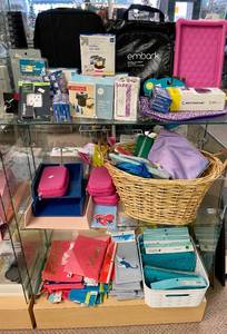 Shelf Full of School Suplies