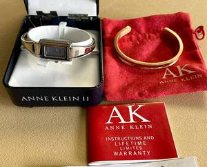 Anne Klein Womens Wrist Watch and Gold Bracelet