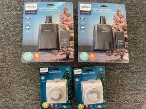 2 Phillips Outdoor Timers with Remotes &amp 2 Basic Timers