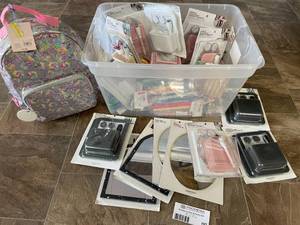 Lot of School Locker Supplies, Markets, Magnet Baskets, and Backpack
