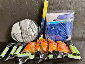 Lot of&nbsp Car Accessories, Scrapers, Windshield Cover, Hand Warmers and More