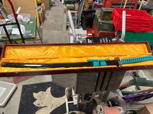 lot 4 image: Samurai Shinwa Sword with Case 40 Inches Long