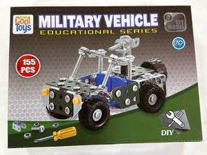 lot 30 image: Brand New 155pc Military Vehicle Erector Toy Set