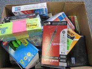 lot 51 image: box  of pens and more ...