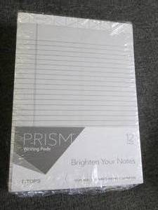 lot 53 image: 12 pack of prism writing pads ...