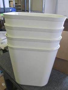 lot 56 image: 4 rubbermaid small garbage cans ...