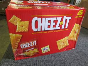 lot 69 image: case of cheez its 45-1.5oz bags ope...