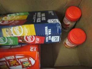 lot 119 image: box of trail mix, cheez its , movie...