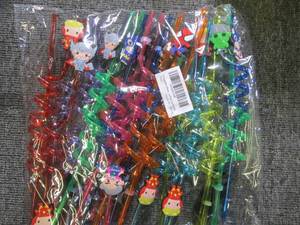 lot 131 image: 24 super hero straws reusable...
