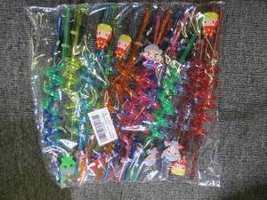 lot 133 image: 24 super hero straws reusable...