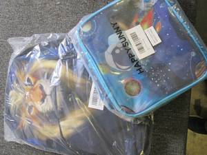 lot 199 image: kids new lion backpack and space lu...