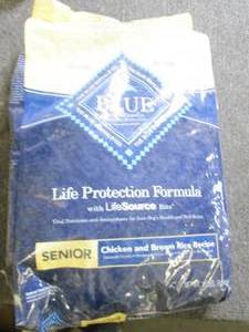 lot 230 image: 15lbs of blue senior dog food ...
