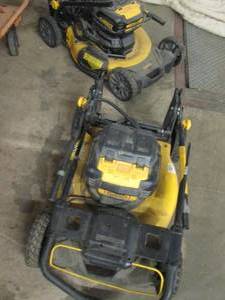 lot 238 image: dewalt 2x20v lawnmowers no chargers...