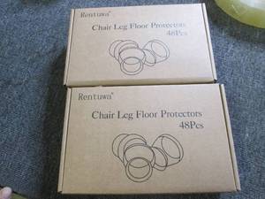 lot 286 image: 2 new packages of 48 chair leg floo...