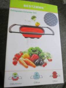 lot 301 image: new 3-piece collapsible colander se...
