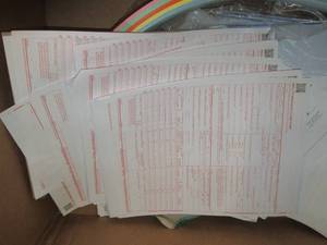 lot 344 image: box of office supplies please see p...