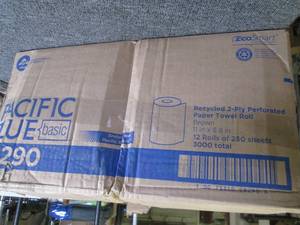 lot 350 image: case of pacific blue recycled 2-ply...