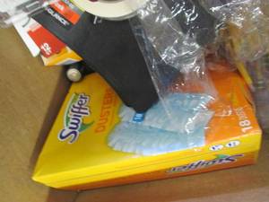 lot 318 image: box of pencils, pens, dynamo labels...
