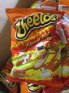 lot 319 image: case of cheetos flamin hot crunchy ...