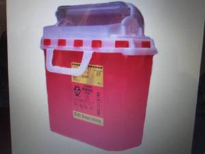 Case of 20- 5.4 Quart Red BD Sharps...