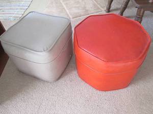 lot 412 image: 2 Vintage foot stools...