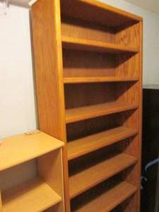 Nice wood bookcase 7 tall...
