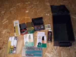 lot 39 image: Latch box full of black powder rifl...