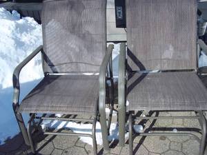 lot 57 image: 2 glider patio chairs...