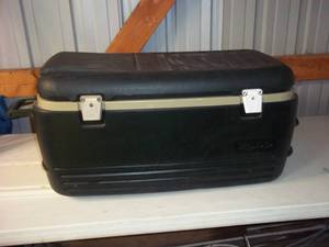 lot 204 image: Giant party sized Igloo Cooler with two ports of entry