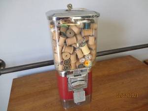lot 108 image: Vintage Gumball Machine filled with...