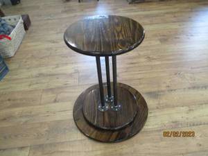 lot 113 image: Custom designed spinning Wood end t...
