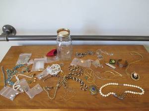 lot 121 image: Lidded Mason style jar filled with ...