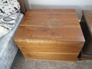 lot 129 image: Smaller Light-toned Solid Wood Ceda...