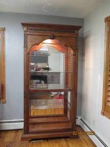lot 197 image: Exquisite Wood and Glass Framed Lig...