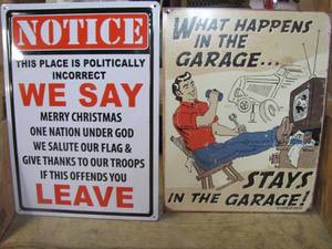 lot 77 image: Metal Signs