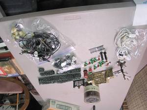 lot 238 image: Department 56 Collectible Village Cobblestone Road and accessories
