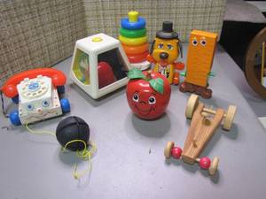 lot 258 image: Collection of Vintage Fischer Price and other brand toys