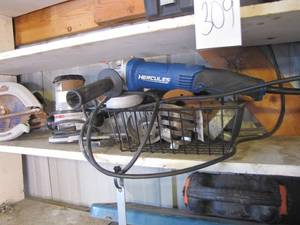 lot 310 image: Hercules angle grinder, Craftsman sawmill and a plunge router