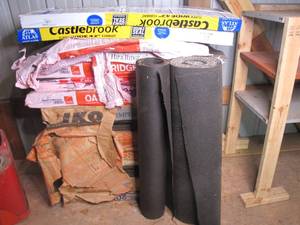 lot 382 image: Shingles and tar paper to finish that project