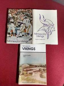 lot 3 image: (3) Vintage Minnesota Vikings Media Guides
