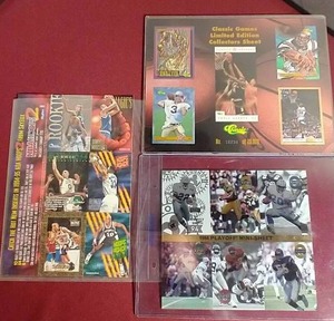 lot 4 image: (3) 1990s Uncut Card Sheets