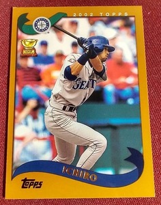 lot 8 image: 2002 Topps Ichiro Rookie Gold Cup Card