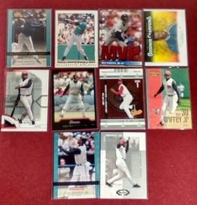 lot 17 image: (10) Ken Griffey Jr. Cards